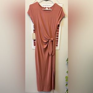 Aritzia Wilfred - Fortune Wrap Maxi Dress, Earthen Red, M